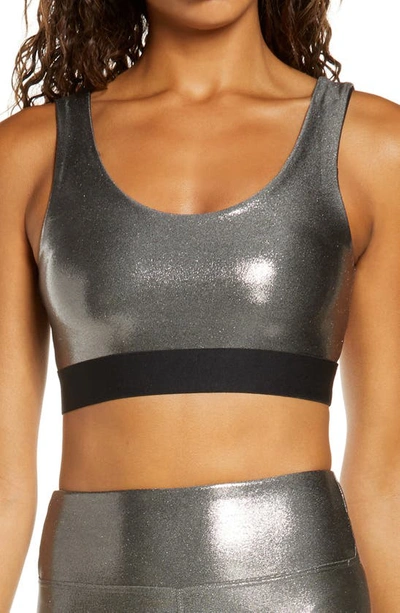 Shop Heroine Sport Marvel Sports Bra In Chrome