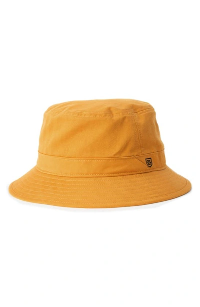 Shop Brixton Shield Bucket Hat In Honey