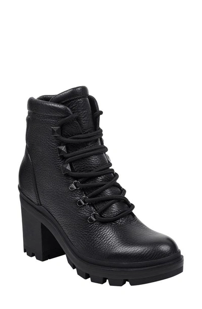 Shop Marc Fisher Ltd Kini Platform Boot In Black Smooth Leather