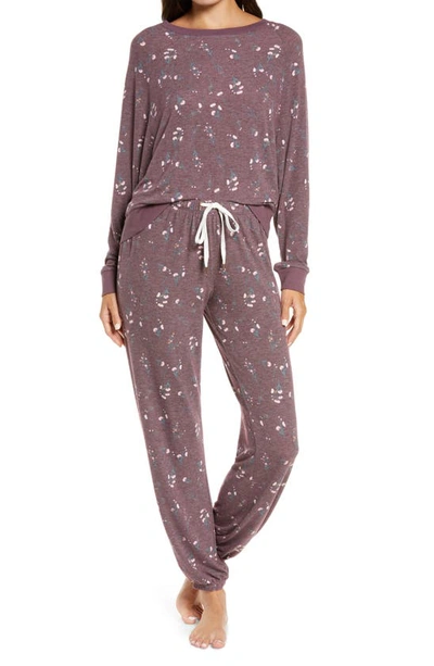 Shop Honeydew Intimates Star Seeker Brushed Jersey Pajamas In Wild Berry Floral