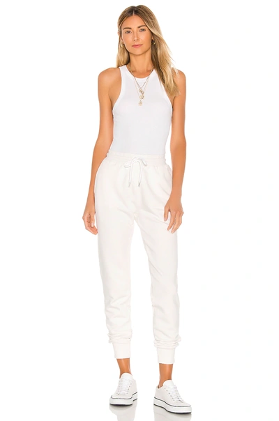 Anine Bing Eva Fitted Tank Top In White