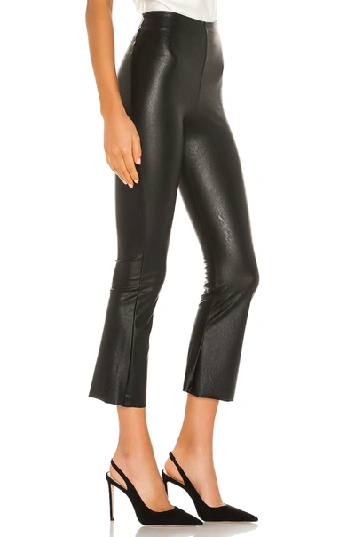 Shop Commando Faux Leather Cropped Flare Pant In Black