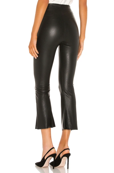 Shop Commando Faux Leather Cropped Flare Pant In Black