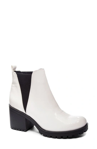 Shop Dirty Laundry Lisbon Chelsea Boot In White Patent