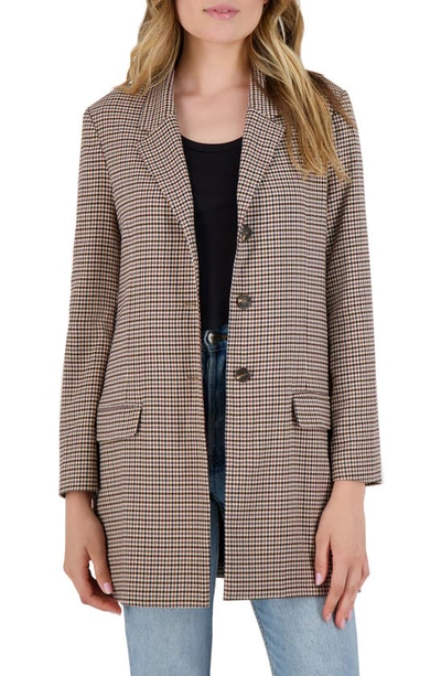 Shop Bb Dakota Checking Up Check Blazer In Walnut