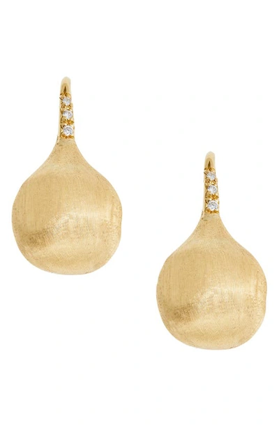 Shop Marco Bicego Africa Diamond Drop Earrings In Yellow Gold