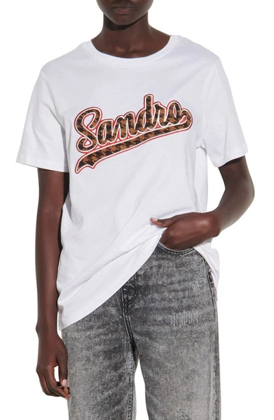 Shop Sandro Logo Patch T-shirt In White