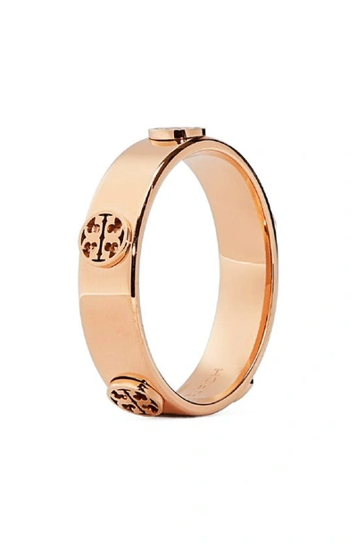 Shop Tory Burch Miller Stud Ring In Rose Gold