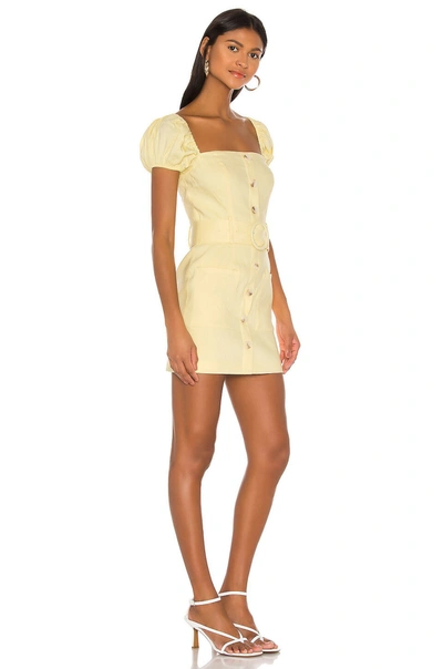 Shop Majorelle Adalyn Dress In Pastel Yellow