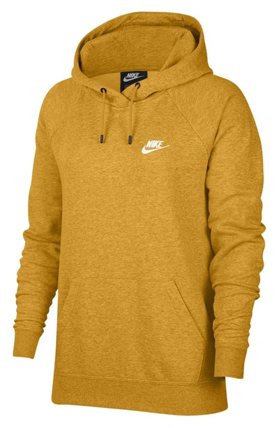 Shop Nike Sportswear Essential Pullover Fleece Hoodie In Chutney/heather/white