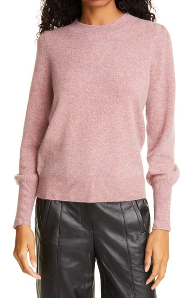 Shop Veronica Beard Nelia Cashmere Crewneck Sweater In Light Pink