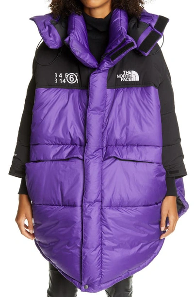 Shop Mm6 Maison Margiela X The North Face 700 Fill Power Down Circle Puffer Coat In Purple