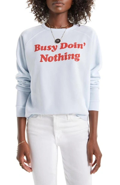 Shop Mother The Hugger Tie Dye Long Sleeve Cotton Tee In Busy Doin Nothing