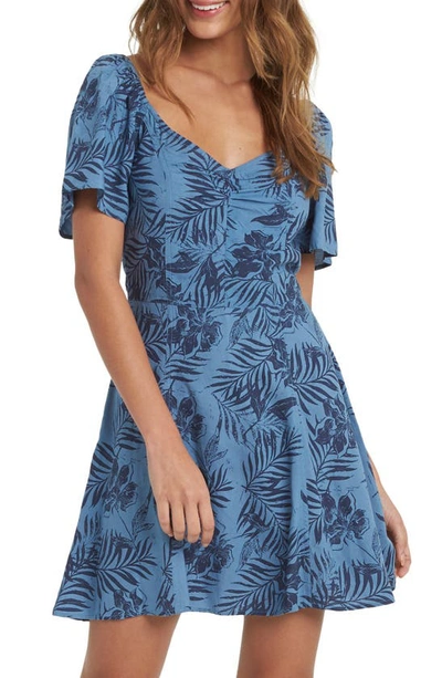 Shop Roxy Shoulder Shimmy Minidress In Blue Heaven