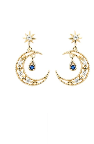 Shop Girls Crew Blue Moon Earrings In Gold