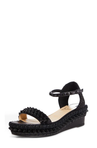 Shop Christian Louboutin Lata Stud Strap Platform Sandal In Black