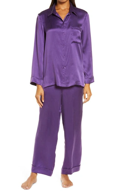 Shop Papinelle Silk Pajamas In Plum
