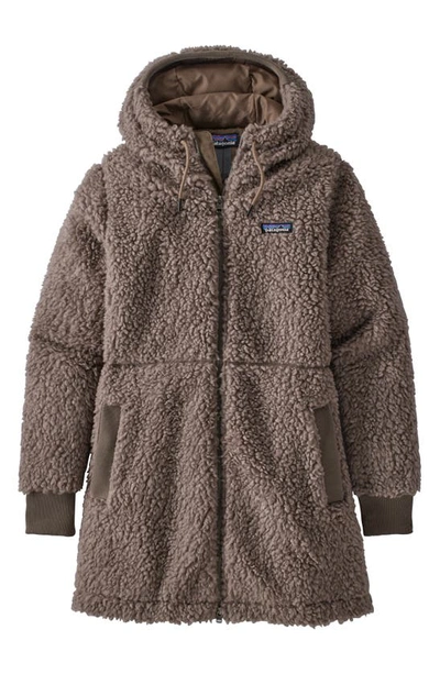 Shop Patagonia Dusty Mesa High Pile Fleece Parka In Furry Taupe