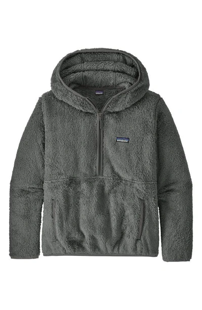 Shop Patagonia Los Gatos Hooded Fleece Jacket In Noble Grey