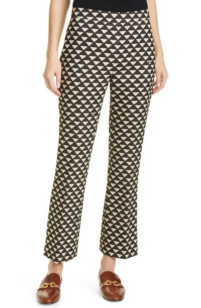 Tory Burch Twill Crepe Ankle Pants In Triangle Geo | ModeSens