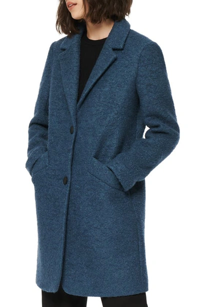Shop Marc New York Paige Boucle Coat In Storm Blue