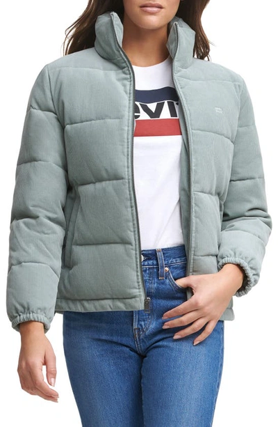 Levi's Women's Corduroy Puffer Jacket In Mint | ModeSens