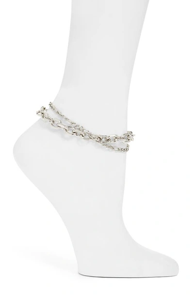 Shop 8 Other Reasons Set Of 2 Anklets In Silver