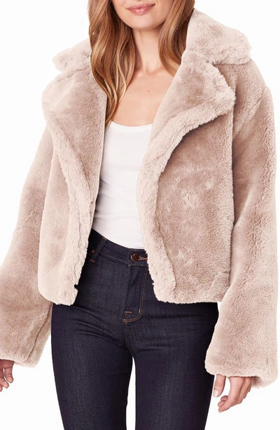 Shop Bb Dakota Big Time Faux Fur Jacket In Light Taupe
