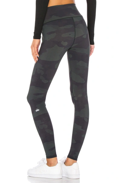 Shop Alo Yoga High Waist Vapor Legging In Hunter Camouflage