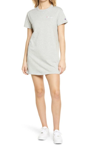 Shop Champion The Boyfriend T-shirt Dress In Oxford Gray