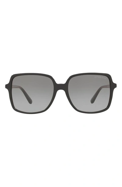 Shop Michael Kors 56mm Gradient Square Sunglasses In Black/ Grey Gradient