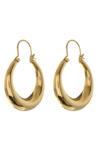 Shop Luv Aj Martina Tube Hoop Earrings In Gold
