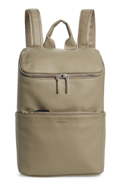 Shop Matt & Nat 'brave' Faux Leather Backpack In Mineral