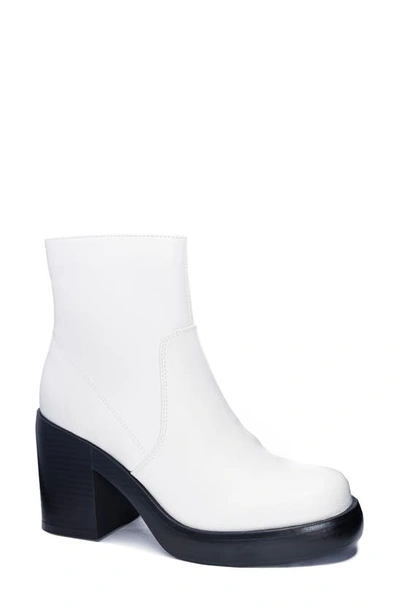 Shop Dirty Laundry Groovy Platform Boot In White Faux Leather