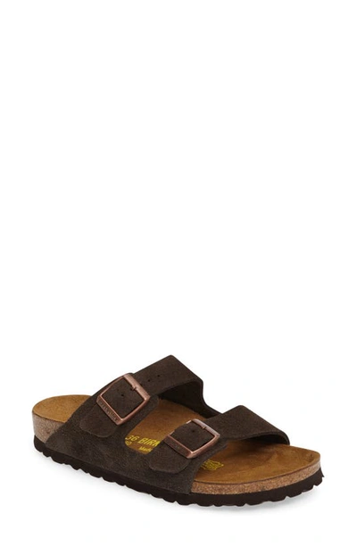 Shop Birkenstock Arizona Soft Footbed Sandal In Mocha Suede