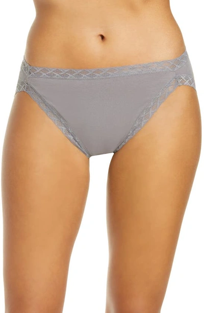 Shop Natori Bliss Cotton French Cut Briefs In Mineral