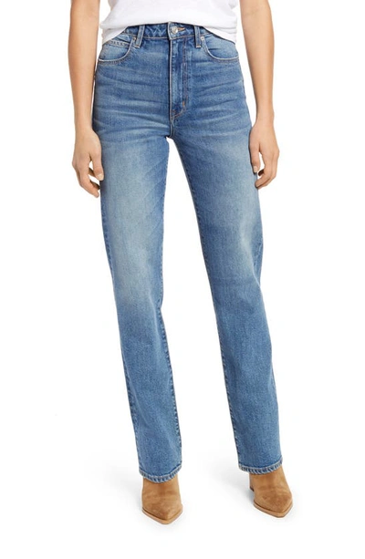 Slvrlake London High Waist Straight Leg Jeans In Blue Bird
