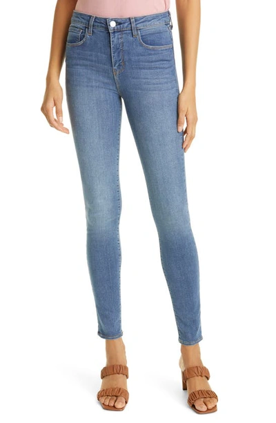 Shop L Agence '30' High Rise Skinny Jeans In Light Vintage