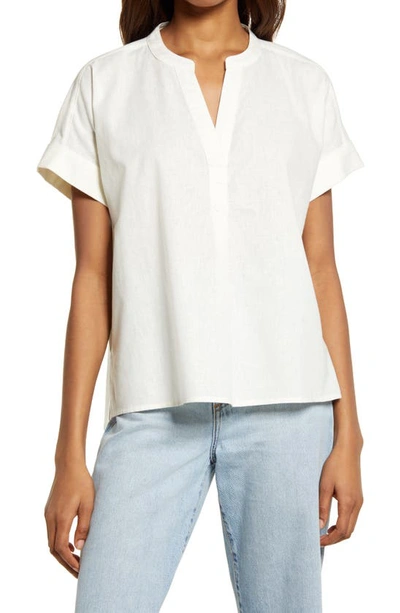 Shop Madewell (re)sponsible Lakeline Popover Shirt In Lighthouse