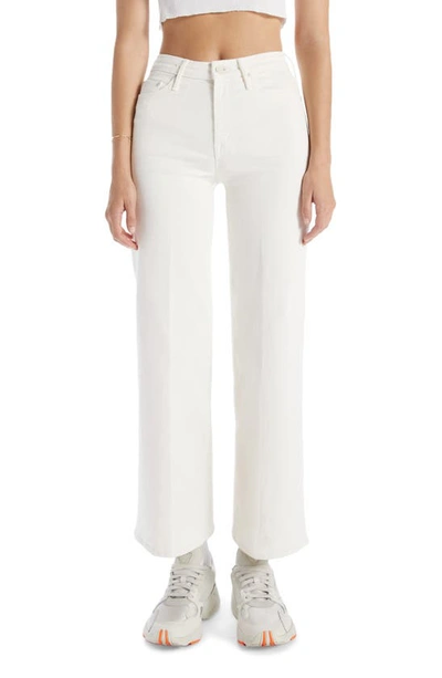 Shop Mother The Roller High Waist Ankle Flare Jeans In Cream Puffs