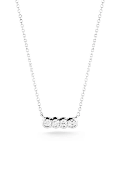 Shop Dana Rebecca Designs Lulu Jack Diamond Bar Pendant Necklace In White Gold