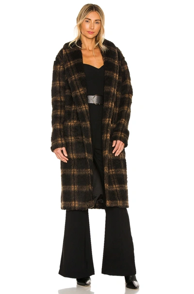 Shop Amanda Uprichard Coat In Brown & Black
