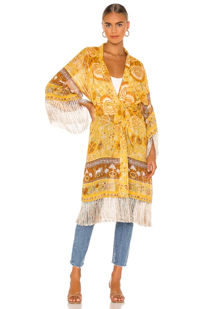 Shop Spell & The Gypsy Collective Mystic Tasselled Robe In Sunflower