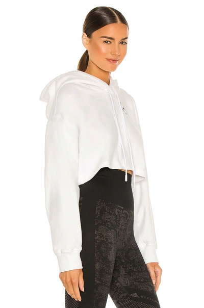 Shop Adidas By Stella Mccartney Asmc Crop Hoodie In White