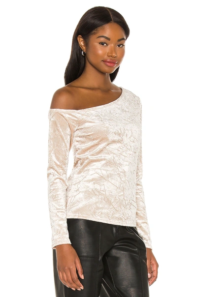Shop 525 Asymmetrical One Shoulder Top In Champagne