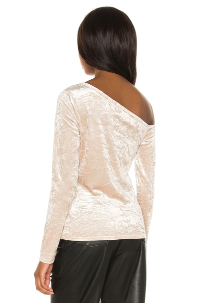 Shop 525 Asymmetrical One Shoulder Top In Champagne