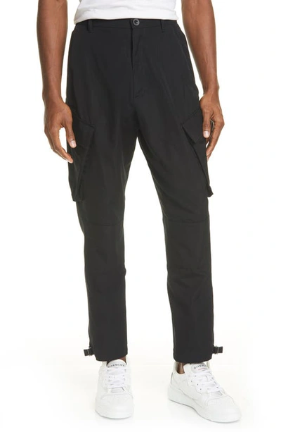 Shop Givenchy Cotton Blend Cargo Pants In Black