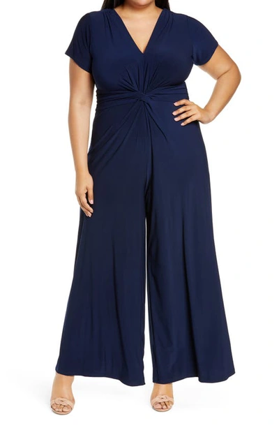 Dressbarn navy outlet jumpsuit