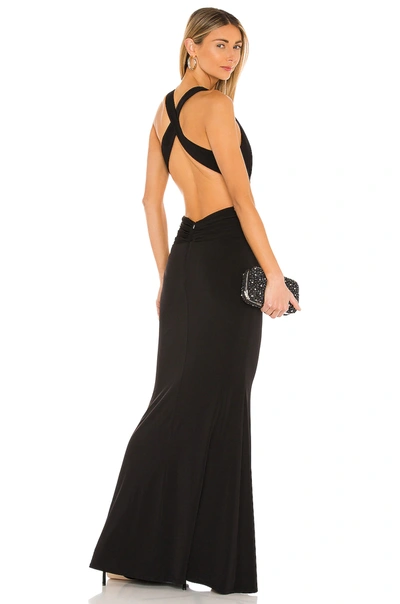 Katie May Secret Agent Side Cutout Gown In Black