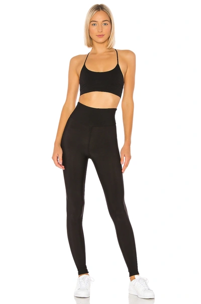 Shop Plush Fleece Lined High Waisted Matte Legging In Black